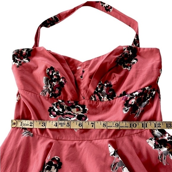 💗Anthropologie Girl From Savoy Akebono Floral Halter Strapless Dress Size 4 - Picture 11 of 13